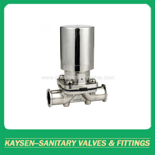 Aseptic diaphragm valve SS pneumatic clamp